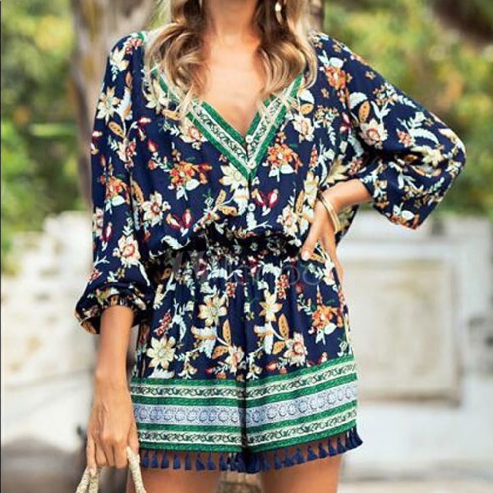 ✨ Haute Monde Boho Romper with Tassels ✨
